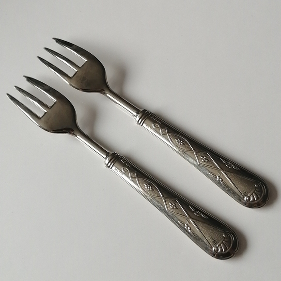 Vintage 1940s Dessert Forks ARG 1000 "La San Marco" Italy - Picture 4 of 8